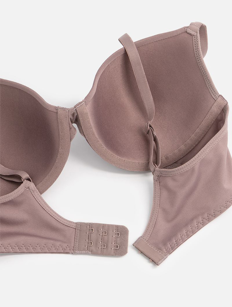 MyRunway Shop Woolworths Mauve Padded Underwire Plunge Tshirt Bra